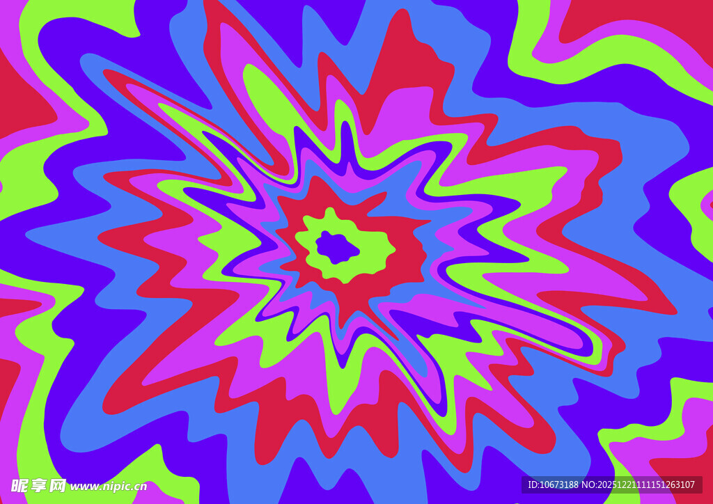 绚丽多彩抽象花朵图案