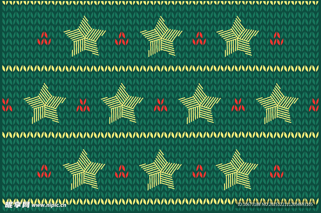 绿色圣诞星星图案背景