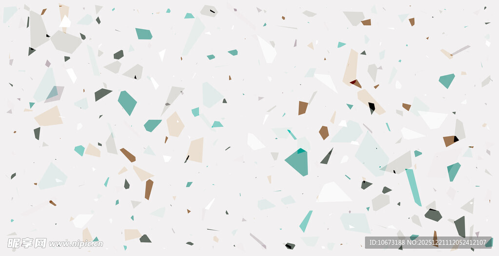 白色底面上的多彩碎粒