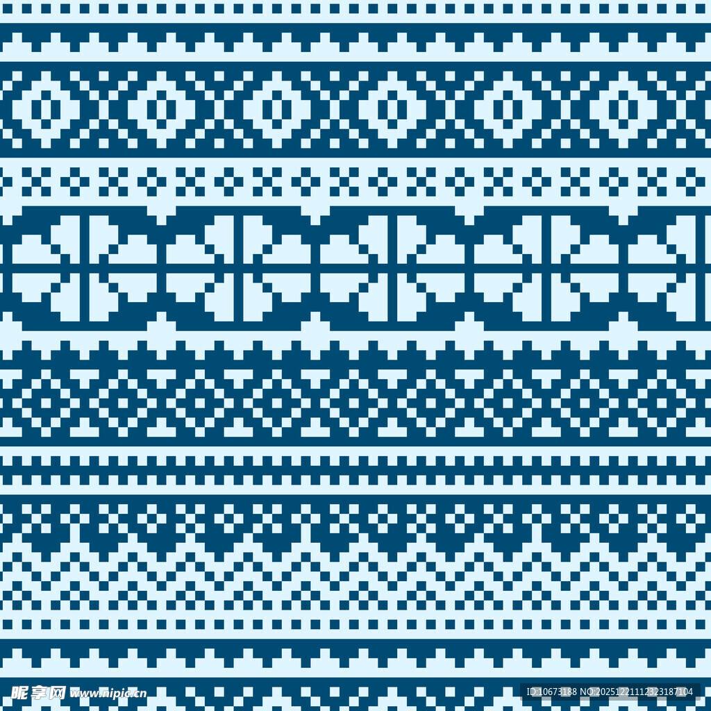 蓝白几何针织图案纹理