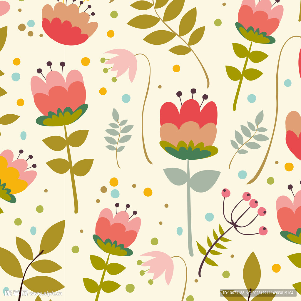 花卉植物图案背景设计