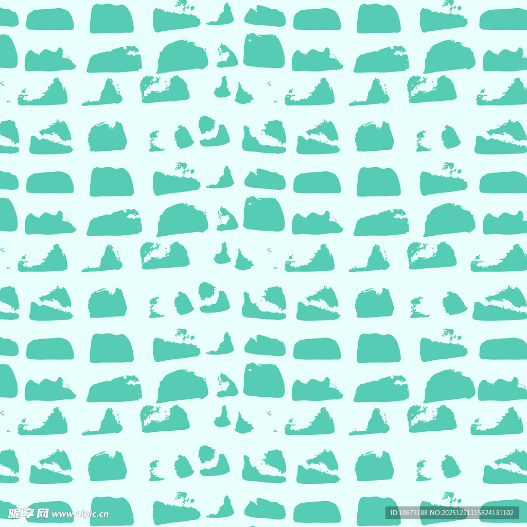 清新绿系几何图案背景