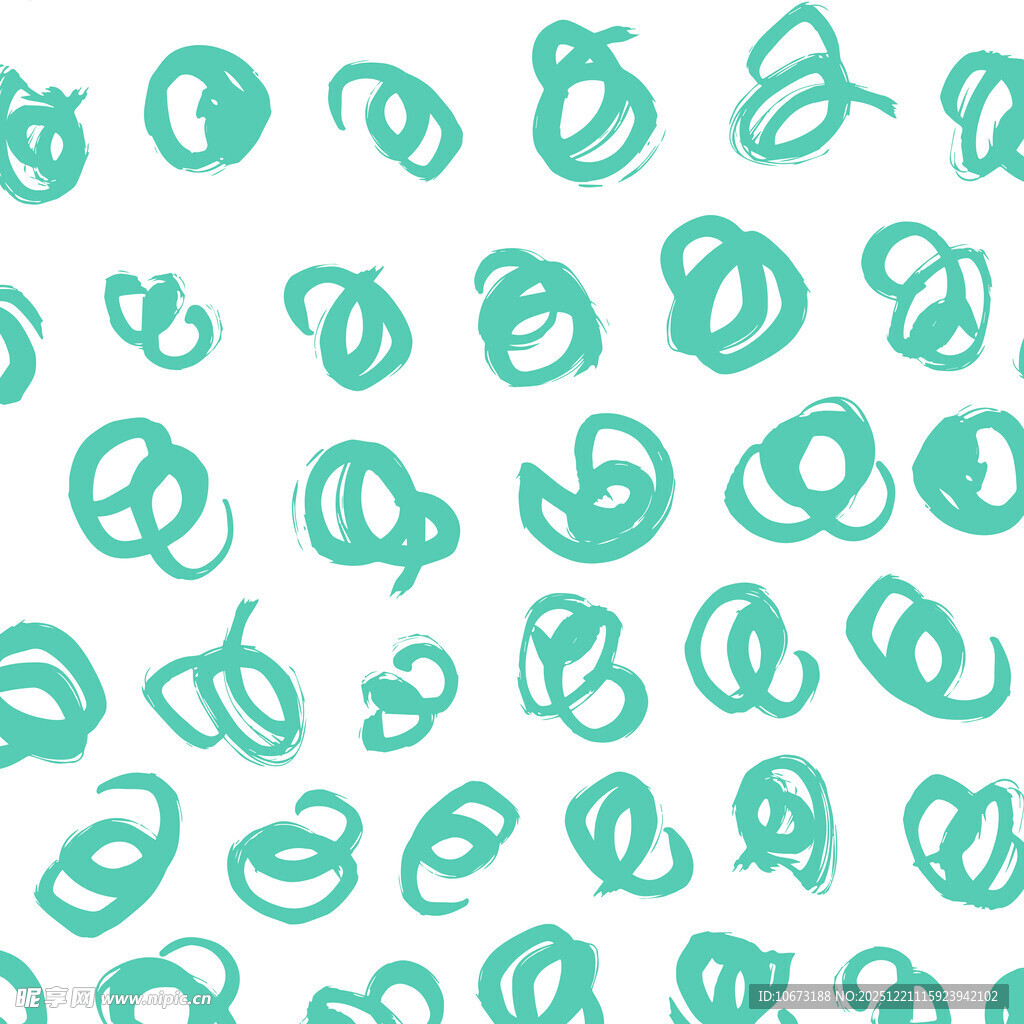 绿色手绘风抽象图案背景