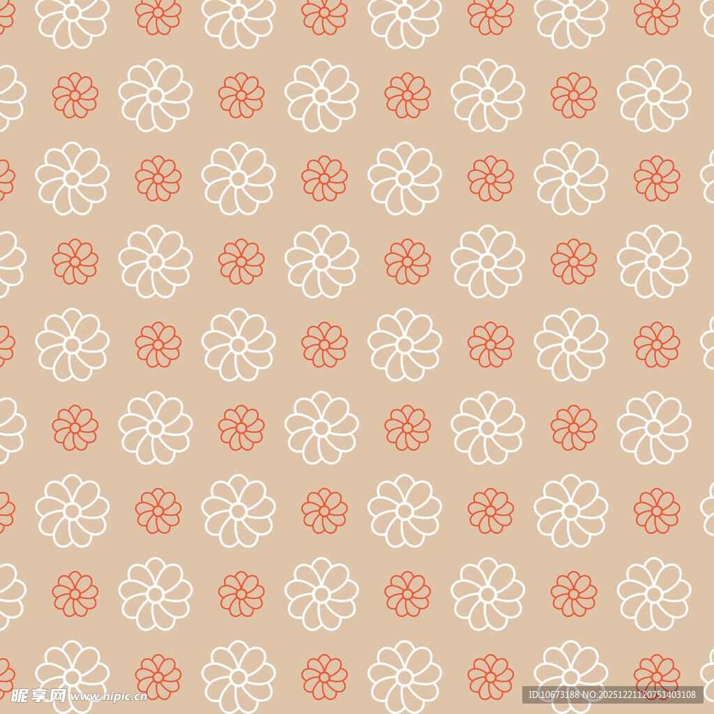 浅粉白相间几何花纹图案