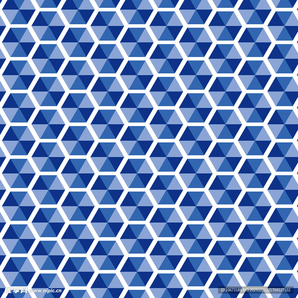 蓝色几何图案无缝背景
