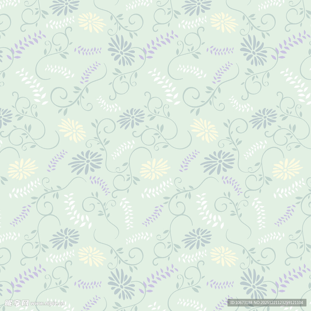 淡彩花卉纹理背景图案