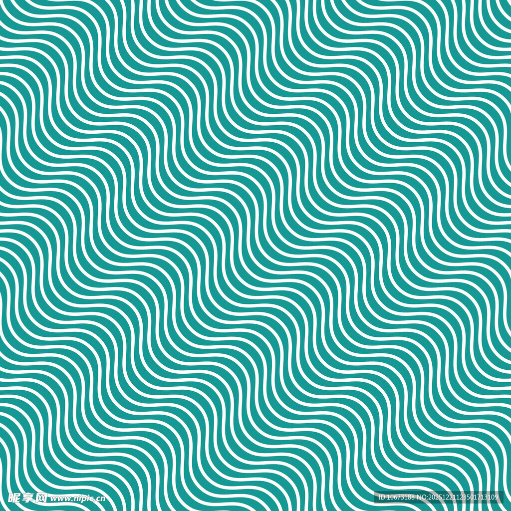 蓝绿色波浪纹几何图案背景