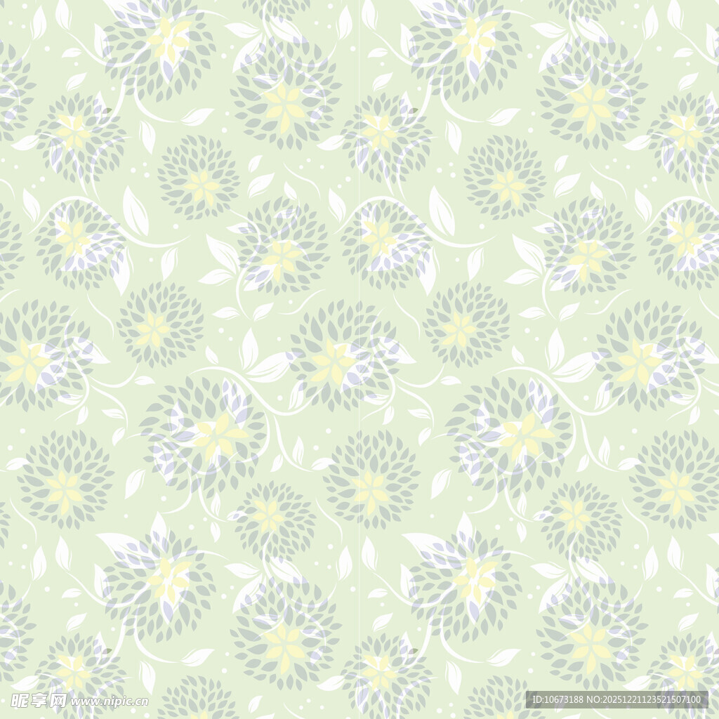 清新淡雅花卉图案背景