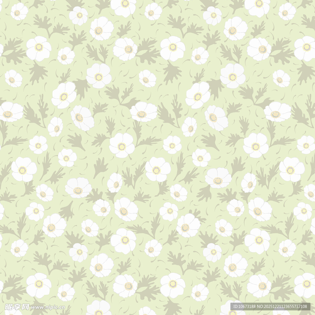 清新小雏菊花卉图案背景