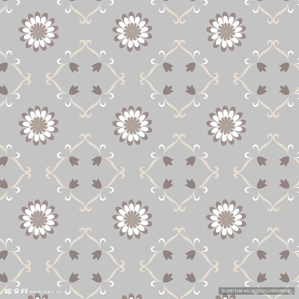 简约花卉几何图案背景