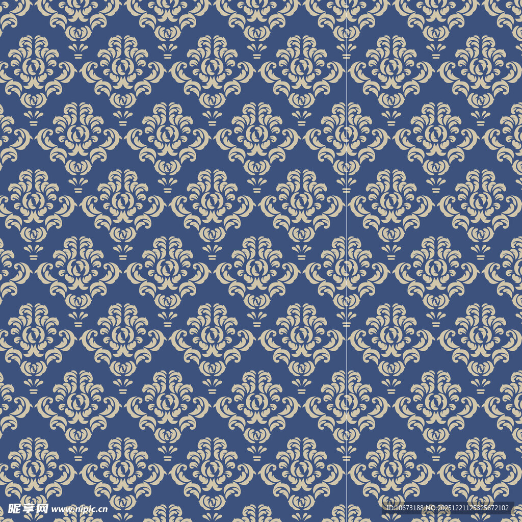 蓝底精致花纹图案