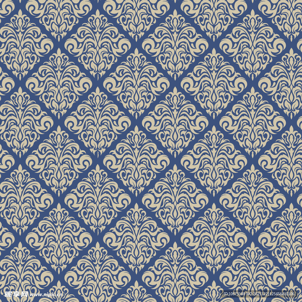 蓝白几何花纹图案背景