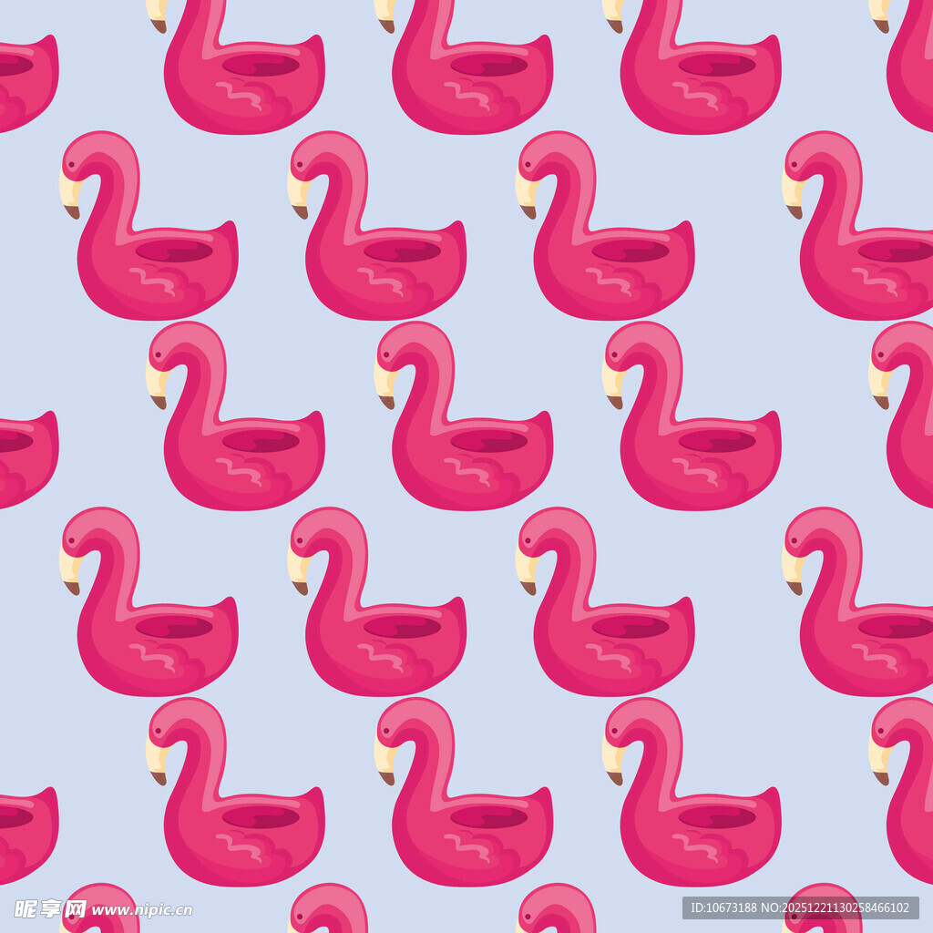 粉色火烈鸟无缝图案