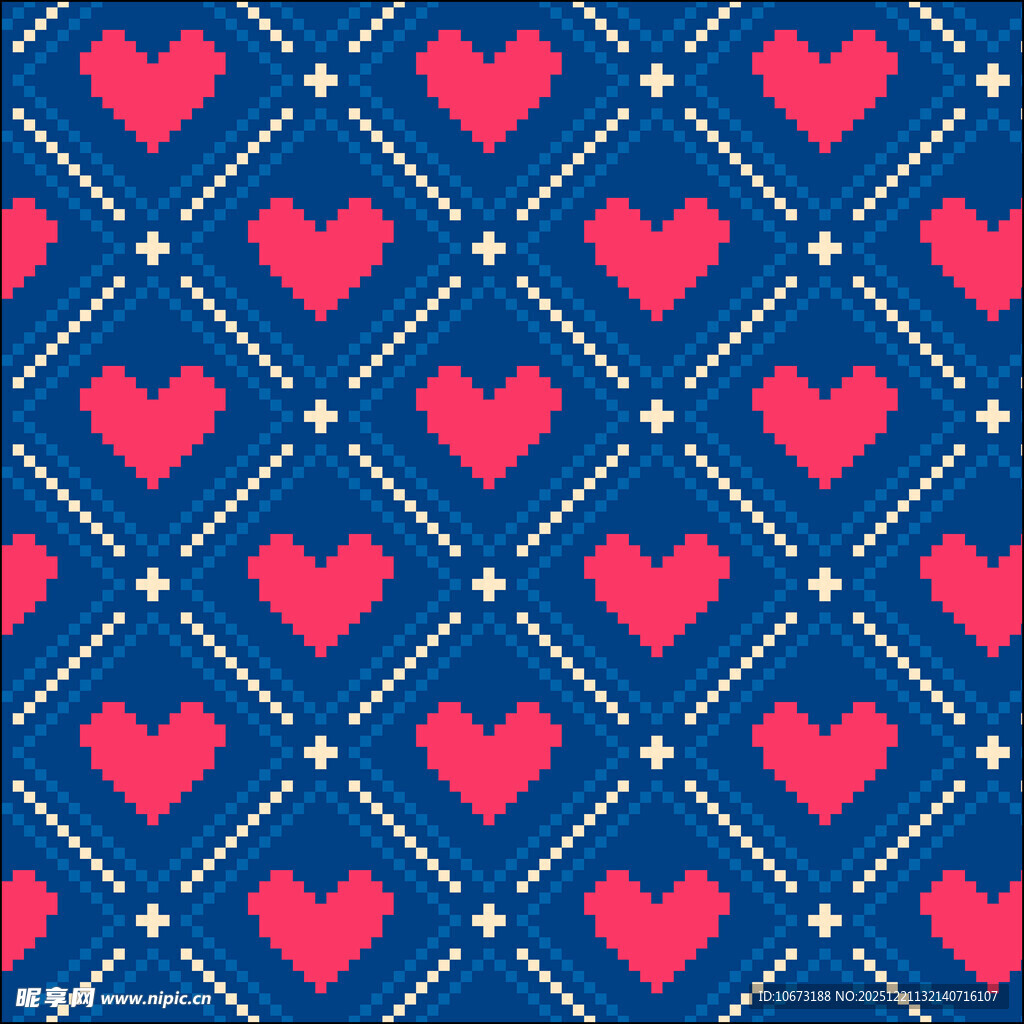心形几何图案背景纹理