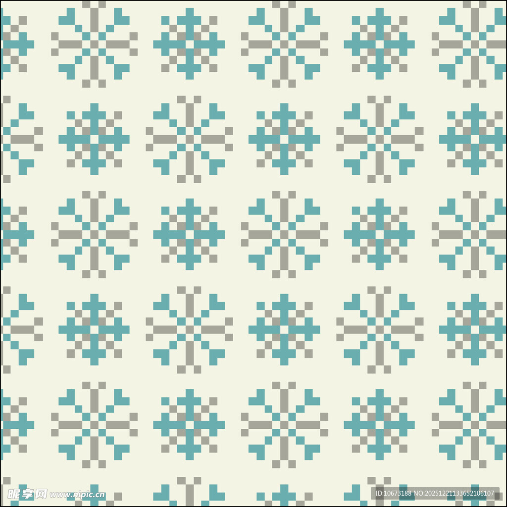 蓝白雪花图案无缝背景