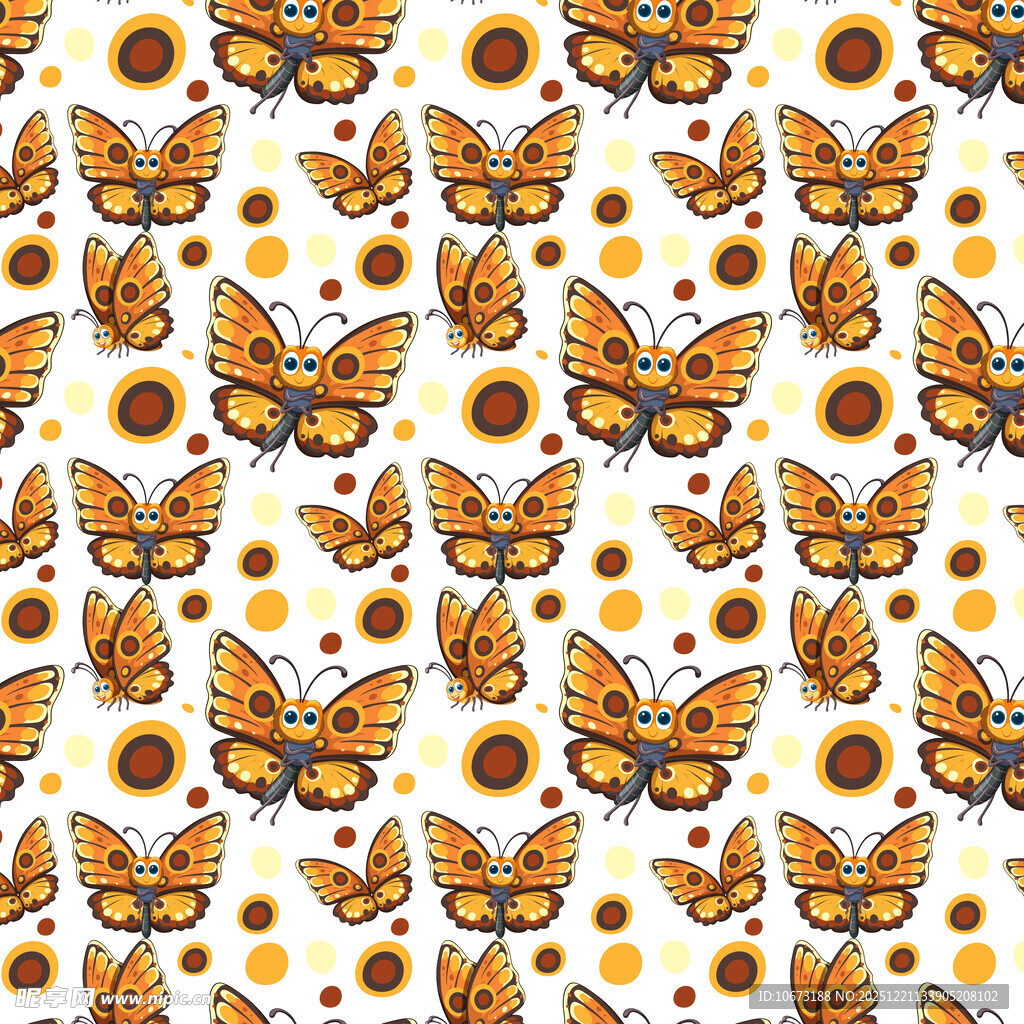 蝴蝶与向日葵图案背景