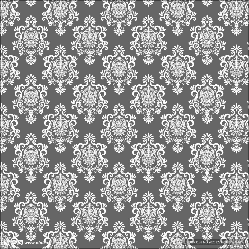 复古花纹墙纸图案设计