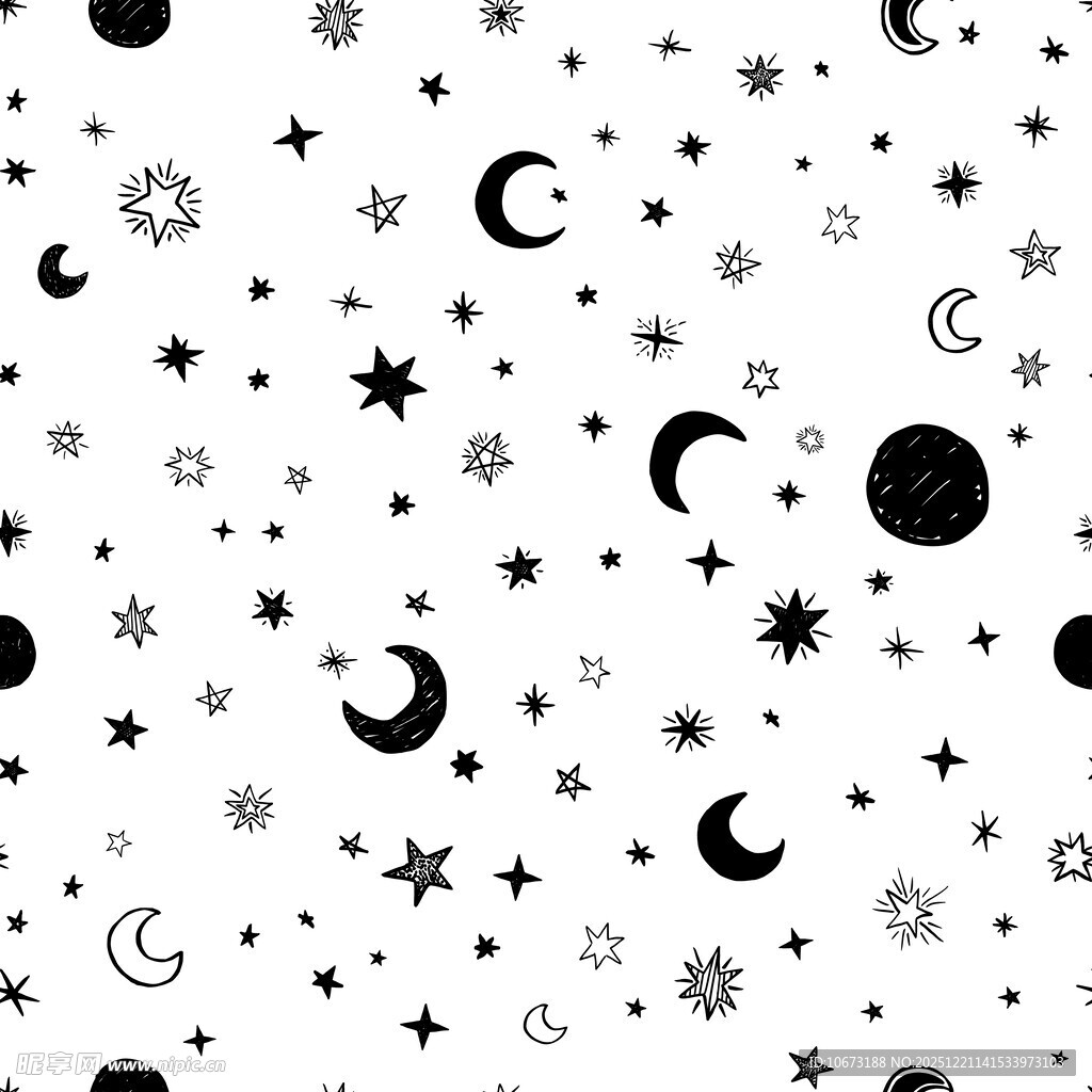 黑白星空图案背景