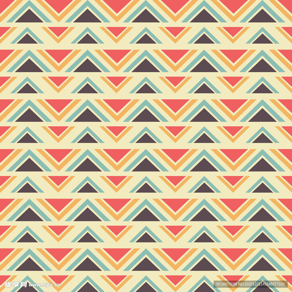 几何图案彩色无缝背景