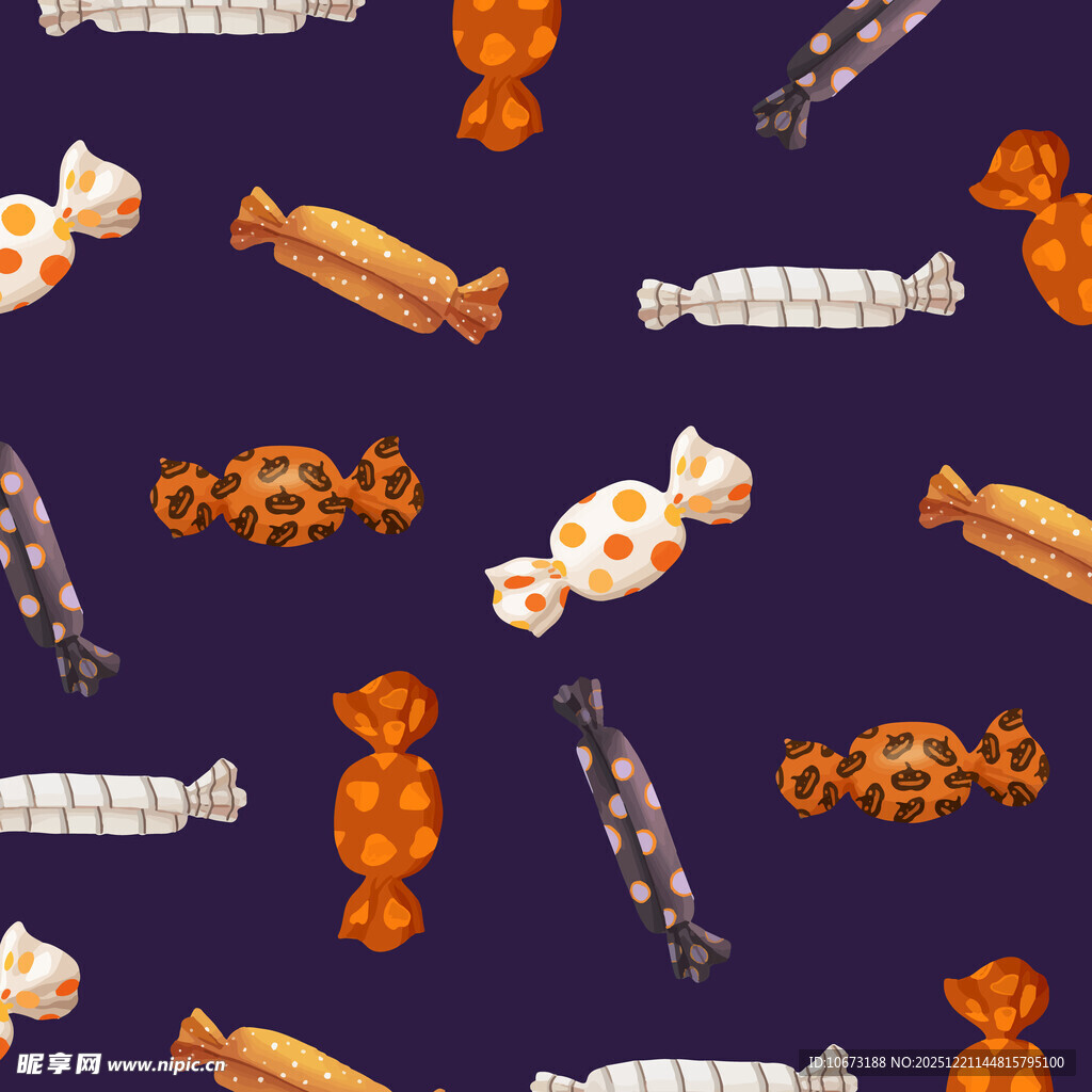 多彩糖果无缝图案背景