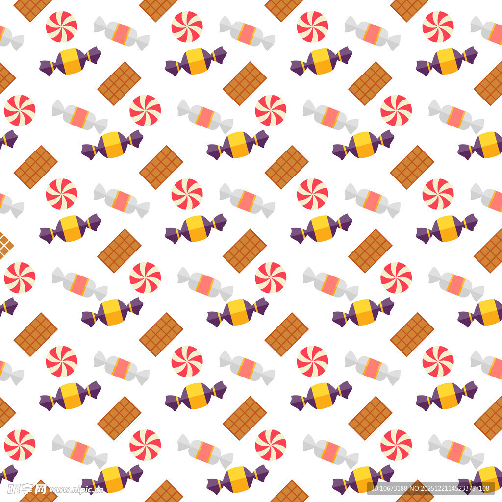 糖果图案无缝背景图