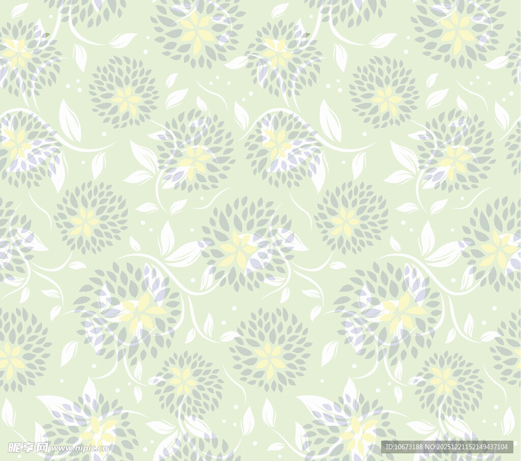 清新淡雅花卉图案背景