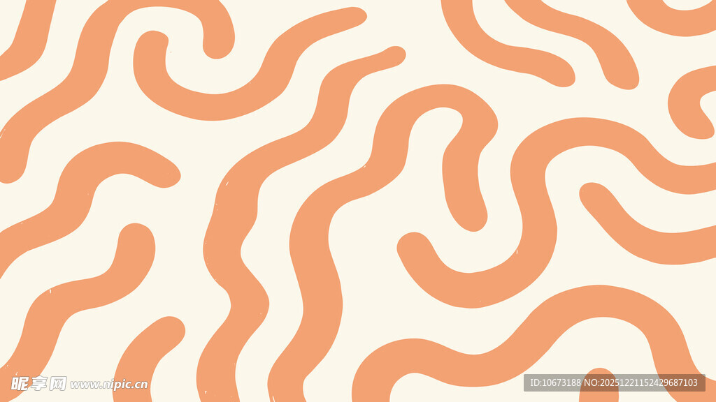 橙色曲线几何图案背景