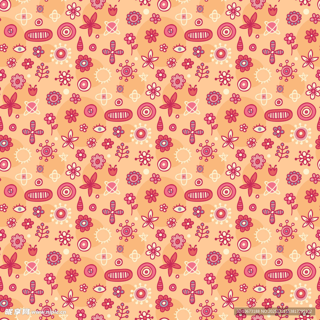 多彩复古风几何图案背景