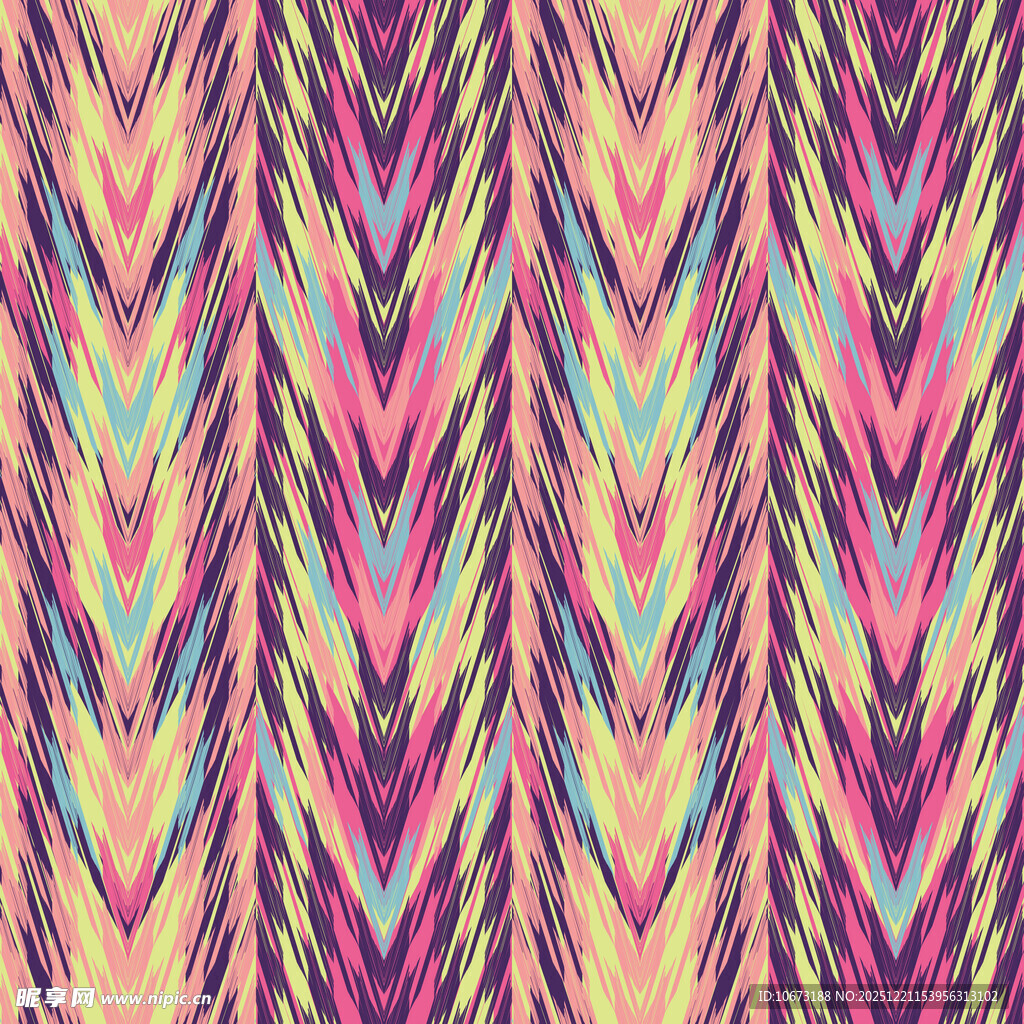 多彩锯齿形几何图案纹理