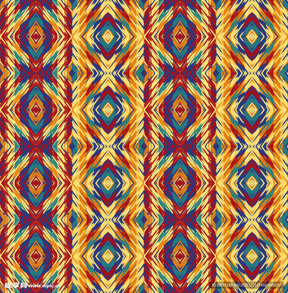 多彩几何民族风图案纹理