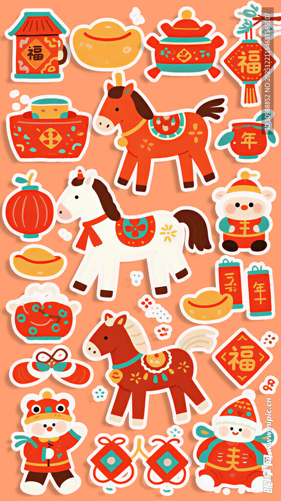 马年素材图案