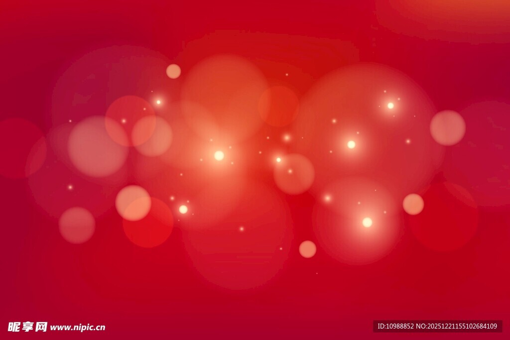 红色梦幻光斑背景