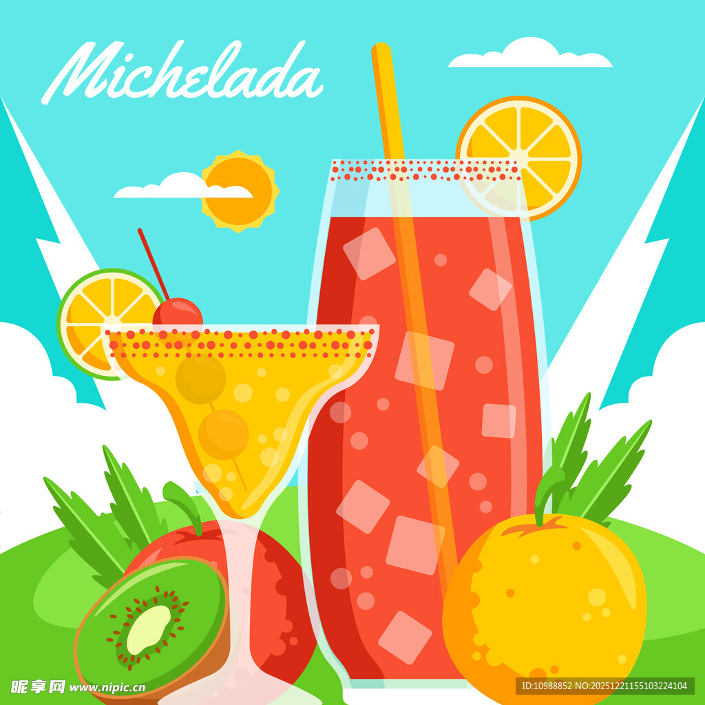 水果鸡尾酒插图