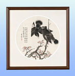 写意花鸟 八哥 装饰画