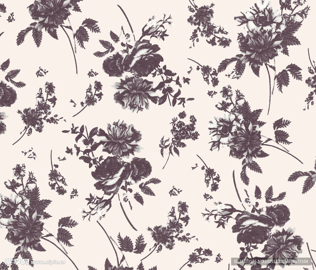 复古花卉图案背景