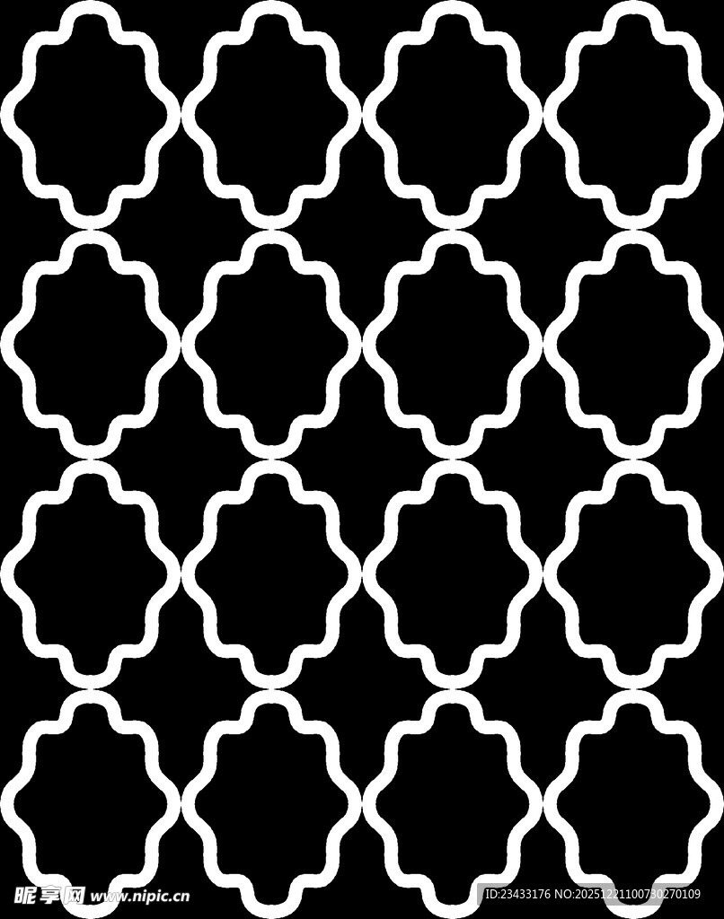 黑白几何花纹图案