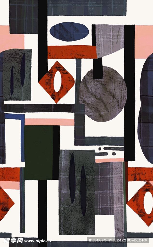 几何图案抽象艺术画作
