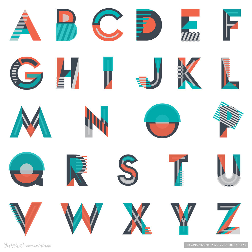 多彩创意字母设计展示