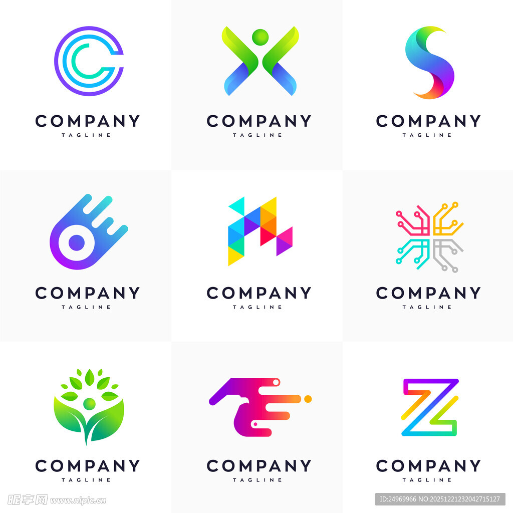 多样创意公司标志集合