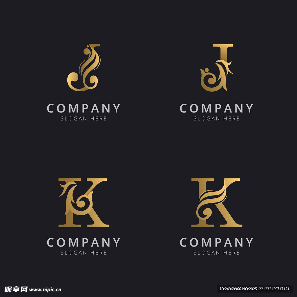 金色字母公司标志设计