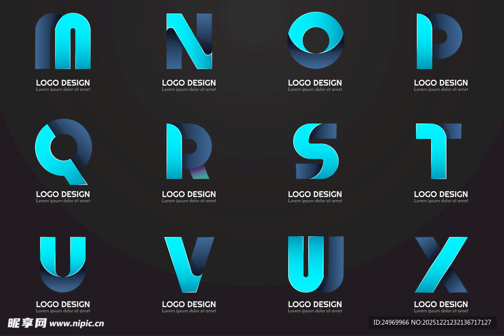 现代简约字母标志设计集合