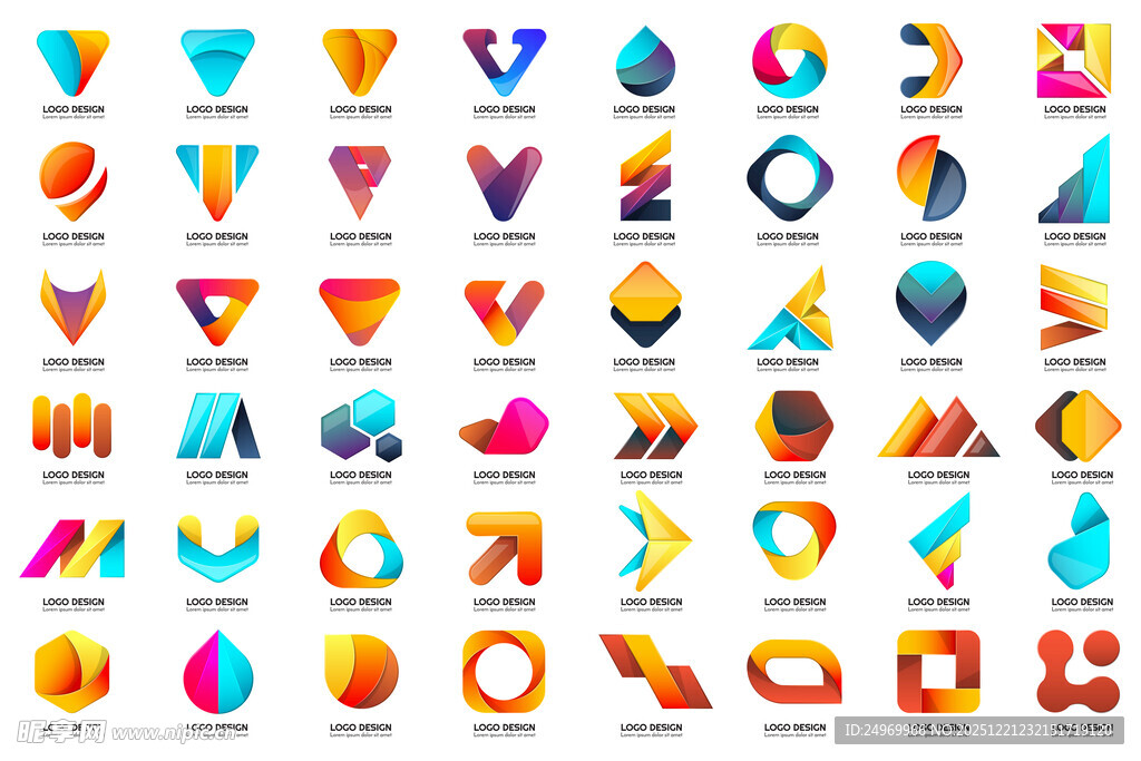 多彩几何图形集合