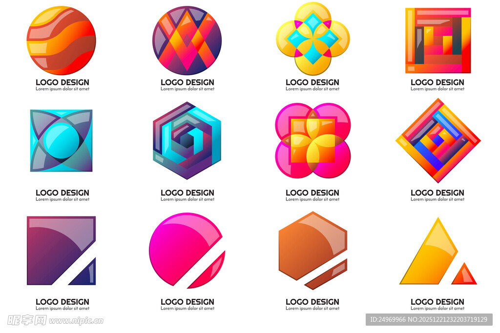 多彩几何图形素材集合