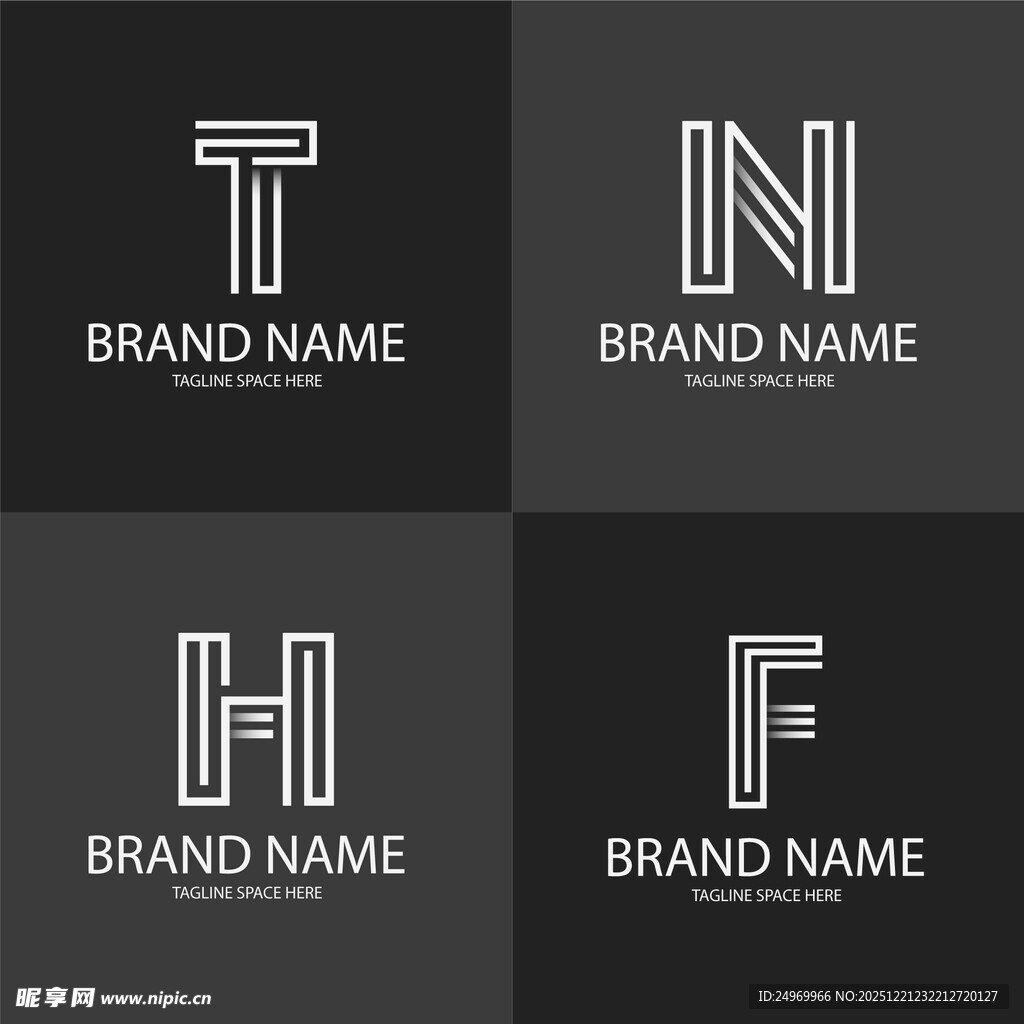 简约字母品牌标志设计