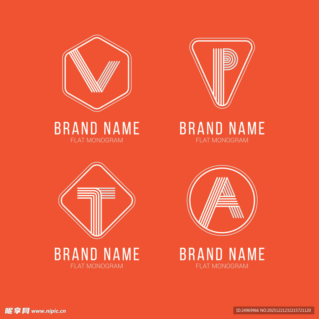 简约字母品牌标志设计