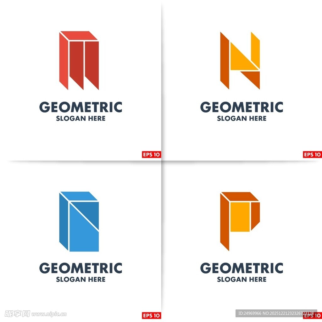 几何风格简约标志设计