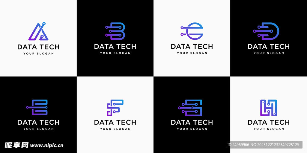 多样创意字母标志设计