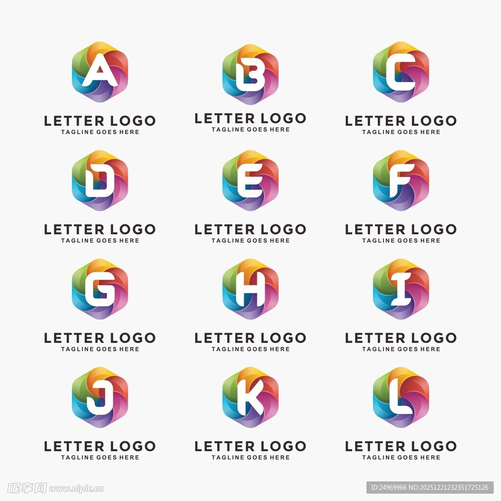 多彩字母标志设计集合