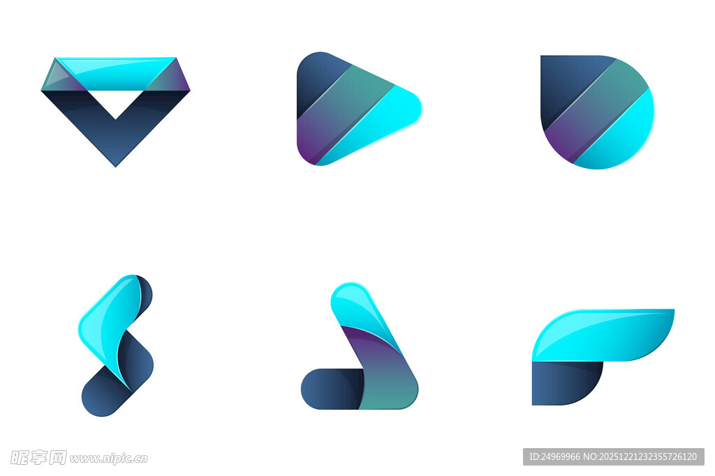 多彩几何图形设计元素