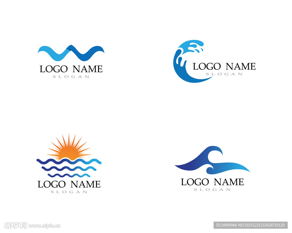 海洋主题标志设计